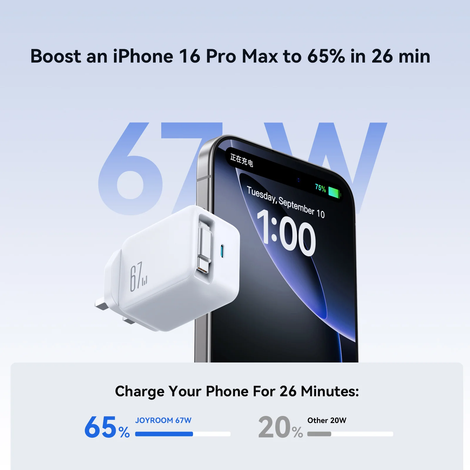 Joyroom -- JR-TCL06 67W 伸縮線插頭 - Image 4