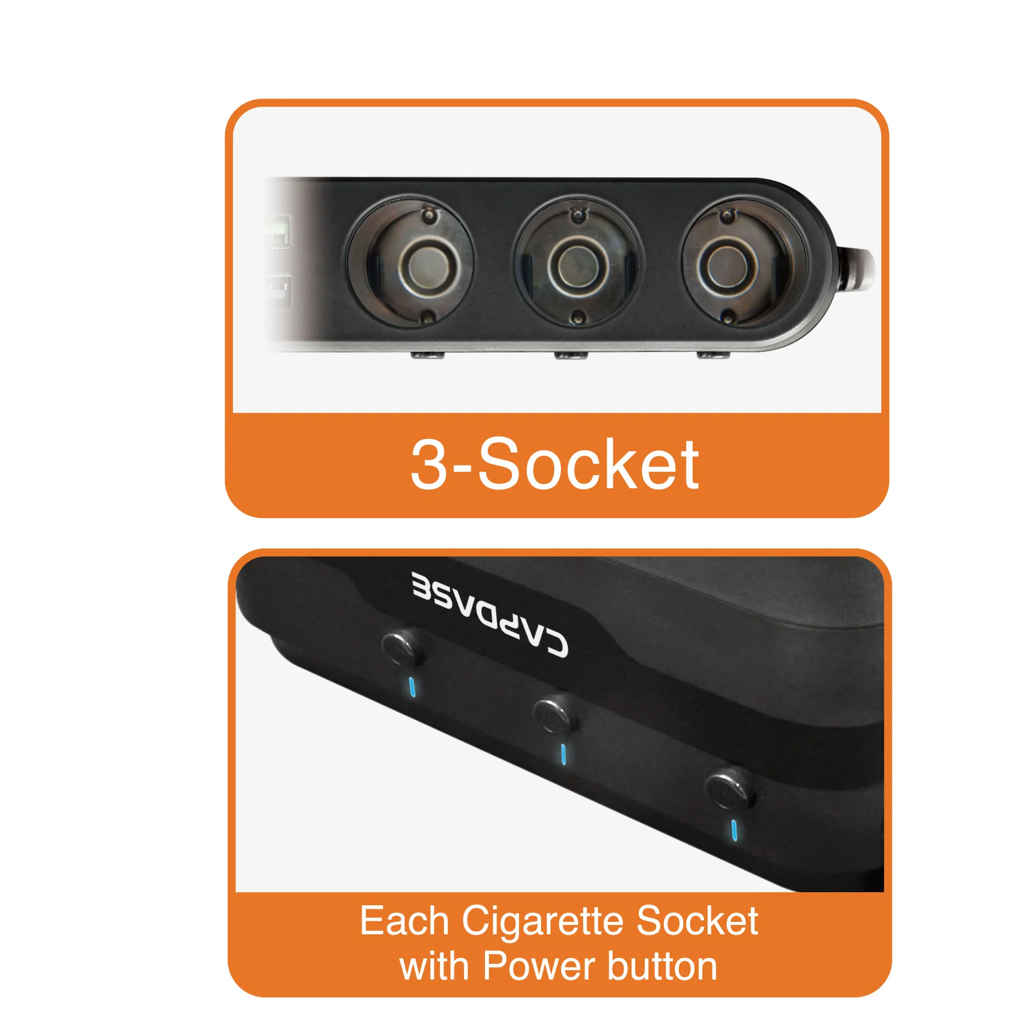 Capdase -- PU01 3個點煙器+4個USB QC3.0 + USB-C PD 90W車充 - Image 5