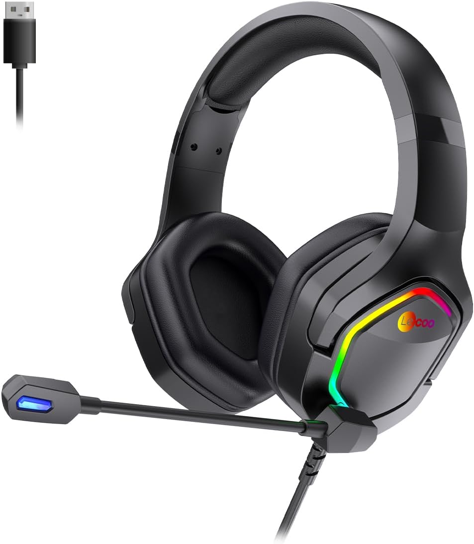 Lecoo -- HT403 有線遊戲耳筒 (頭戴式) (USB頭)