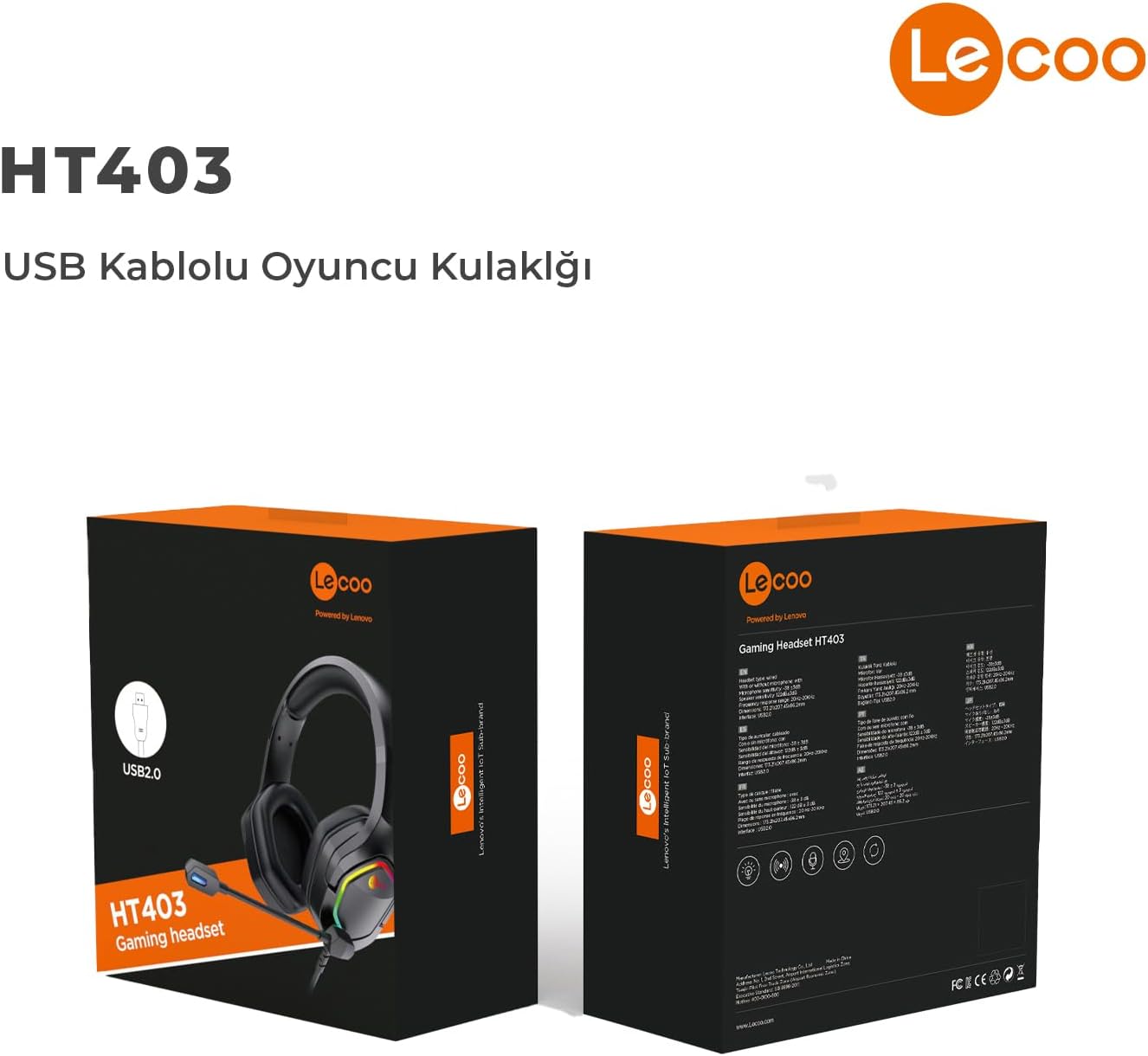 Lecoo -- HT403 有線遊戲耳筒 (頭戴式) (USB頭) - Image 9