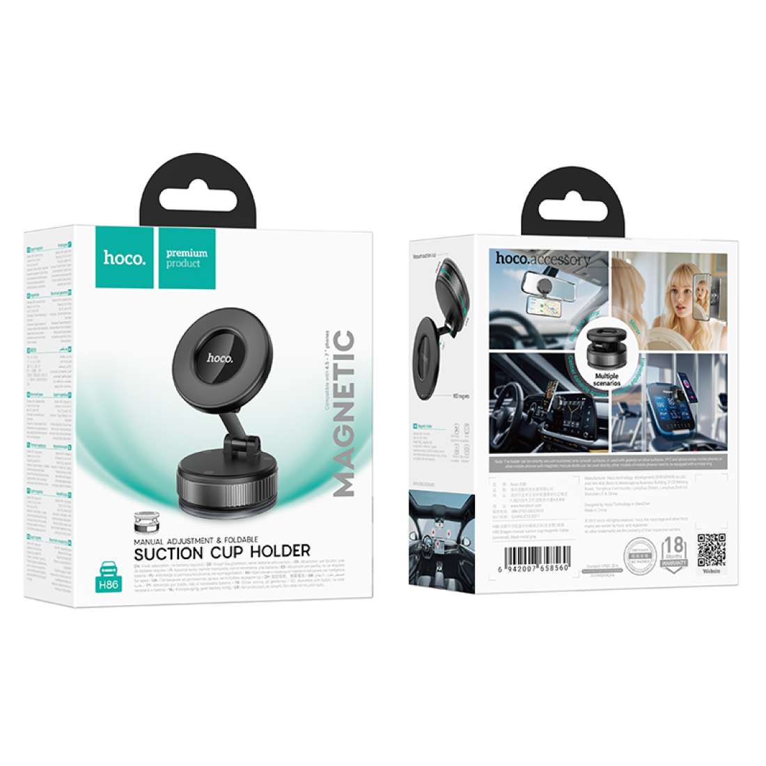 Hoco -- H86 多場景手動吸盤 磁吸支架
